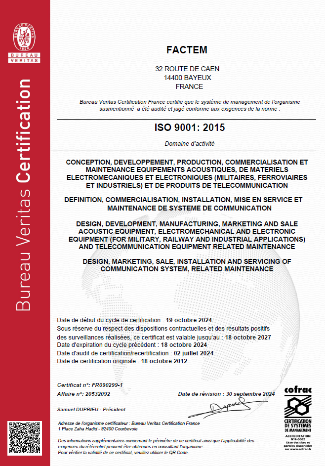 CERTIFICATION ISO9001